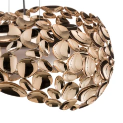 Narisa Lámpara colgante LED Ø 46 cm oro rosa/marrón