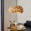 Narisa Lámpara colgante LED Ø 46 cm oro rosa/marrón