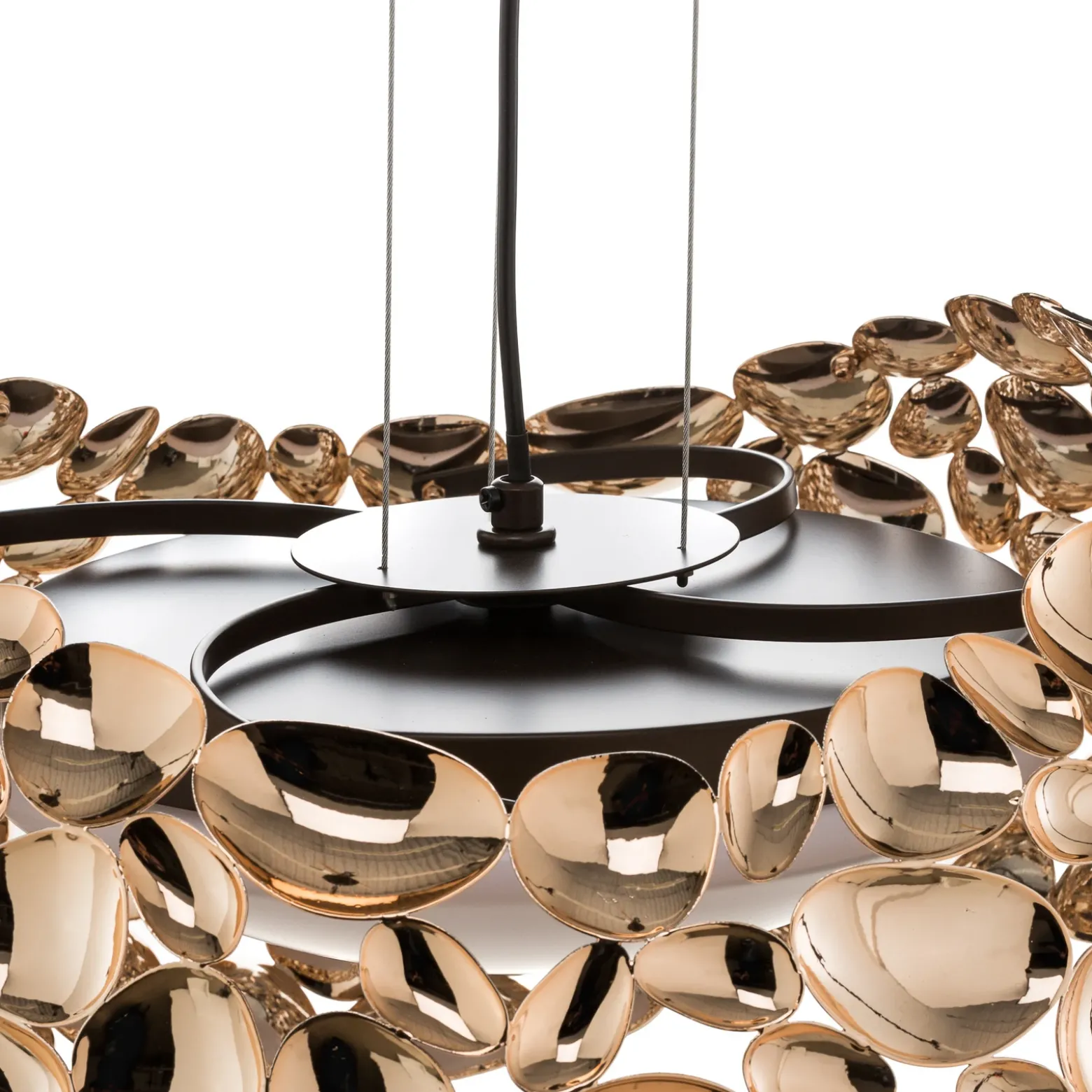 Narisa Lámpara colgante LED Ø 46 cm oro rosa/marrón