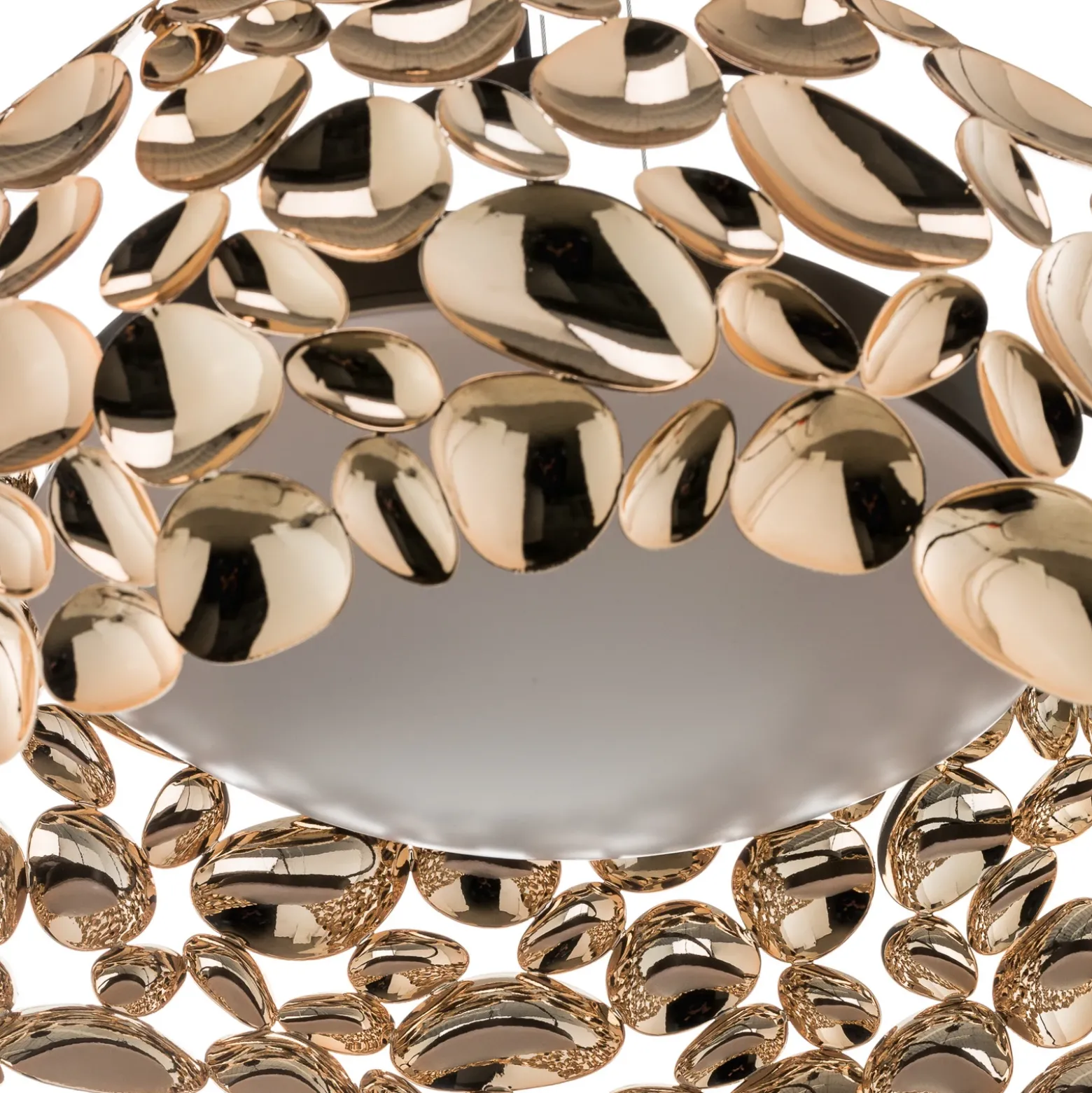 Narisa Lámpara colgante LED Ø 46 cm oro rosa/marrón