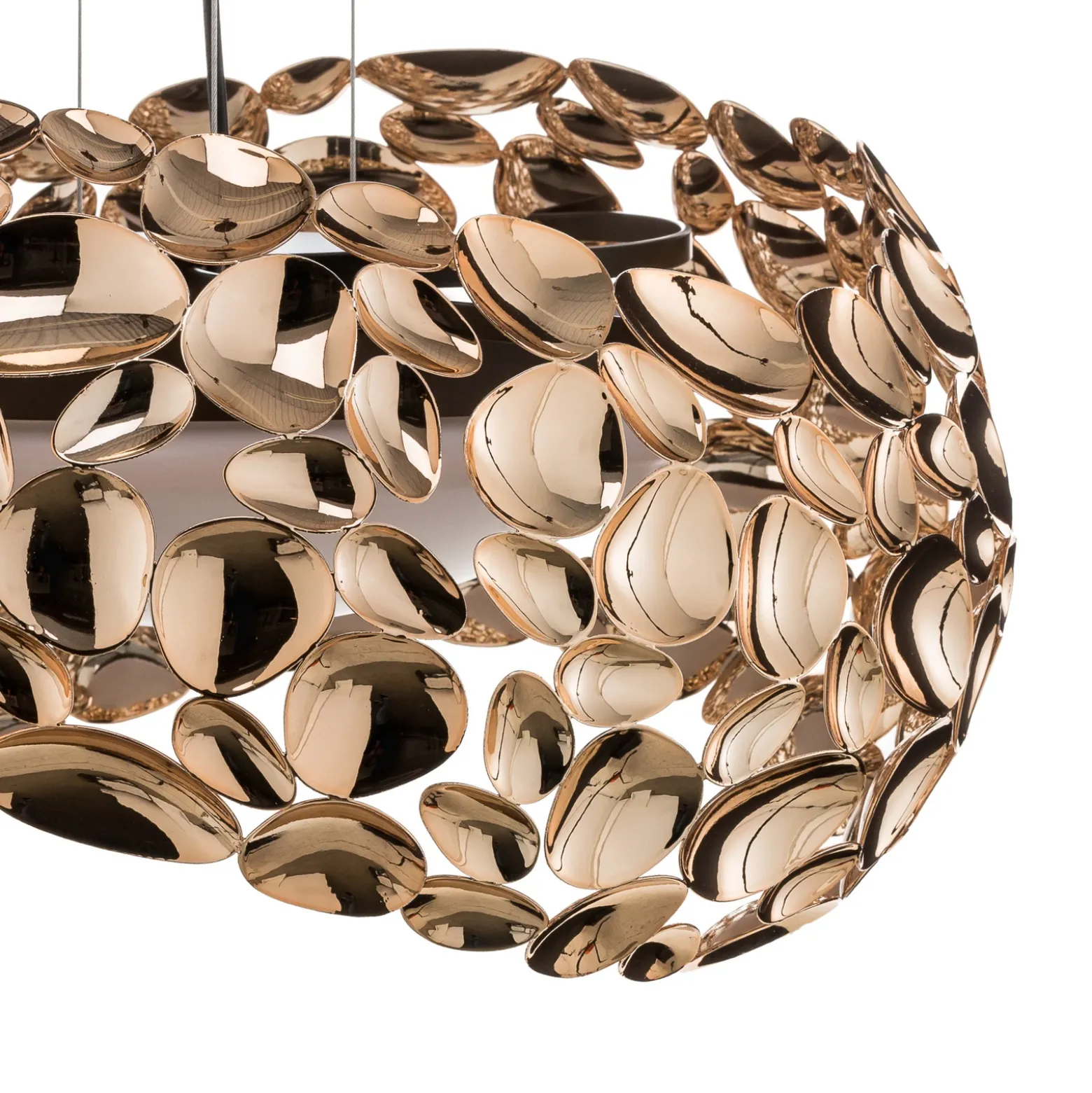 Narisa Lámpara colgante LED Ø 46 cm oro rosa/marrón