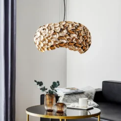 Narisa Lámpara colgante LED Ø 46 cm oro rosa/marrón