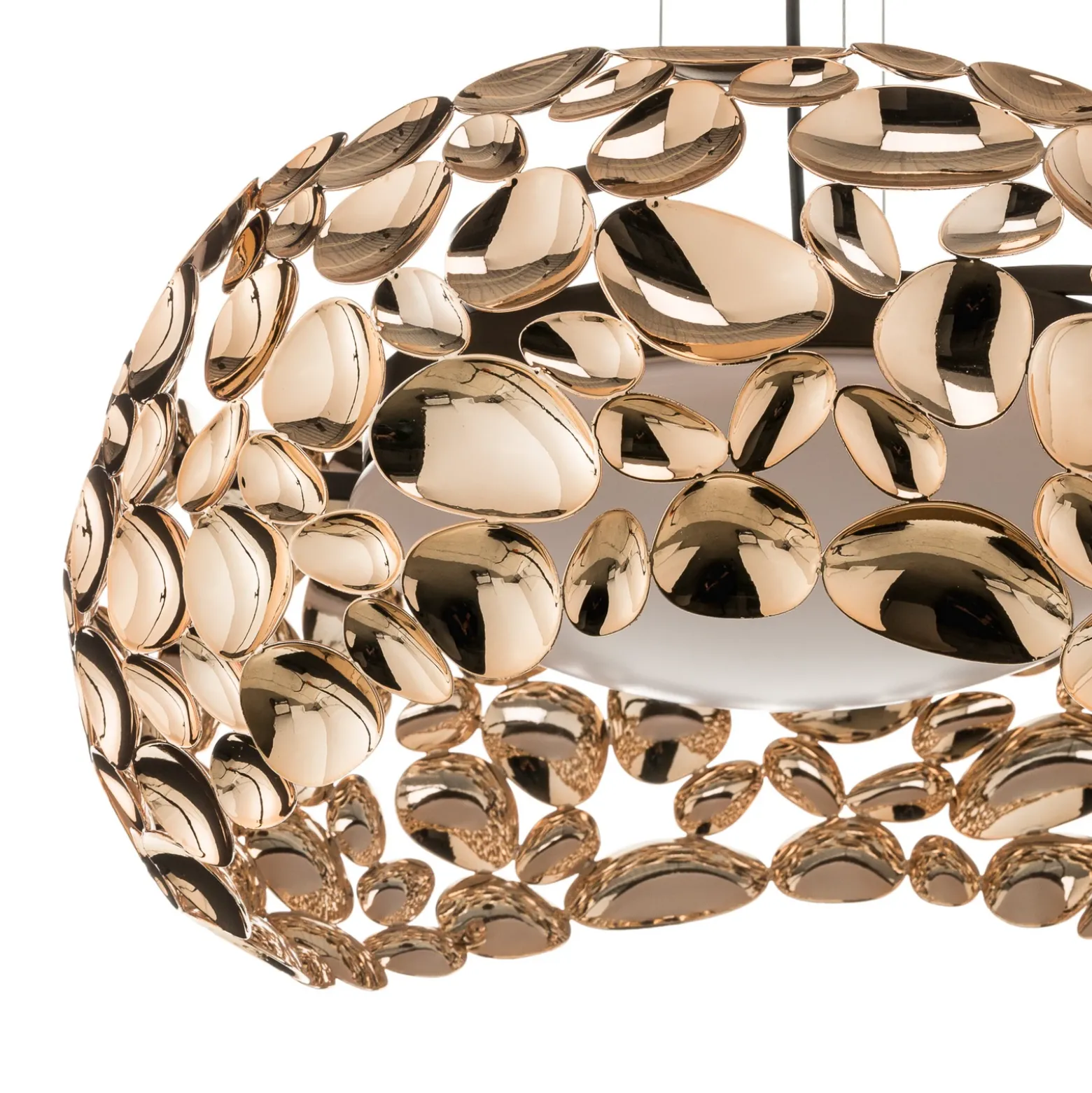 Narisa Lámpara colgante LED Ø 46 cm oro rosa/marrón