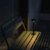 Nemo Portofino lámpara de mesa LED recargable, negro, aluminio