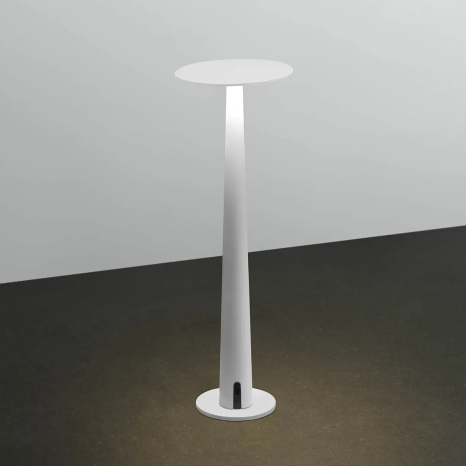 Nemo Portofino lámpara de mesa LED recargable, blanco, aluminio