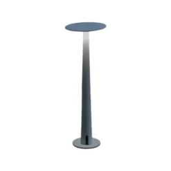 Nemo Portofino lámpara de mesa LED recargable, azul pastel, aluminio