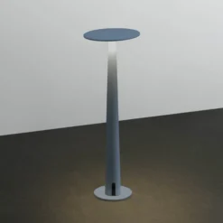 Nemo Portofino lámpara de mesa LED recargable, azul pastel, aluminio