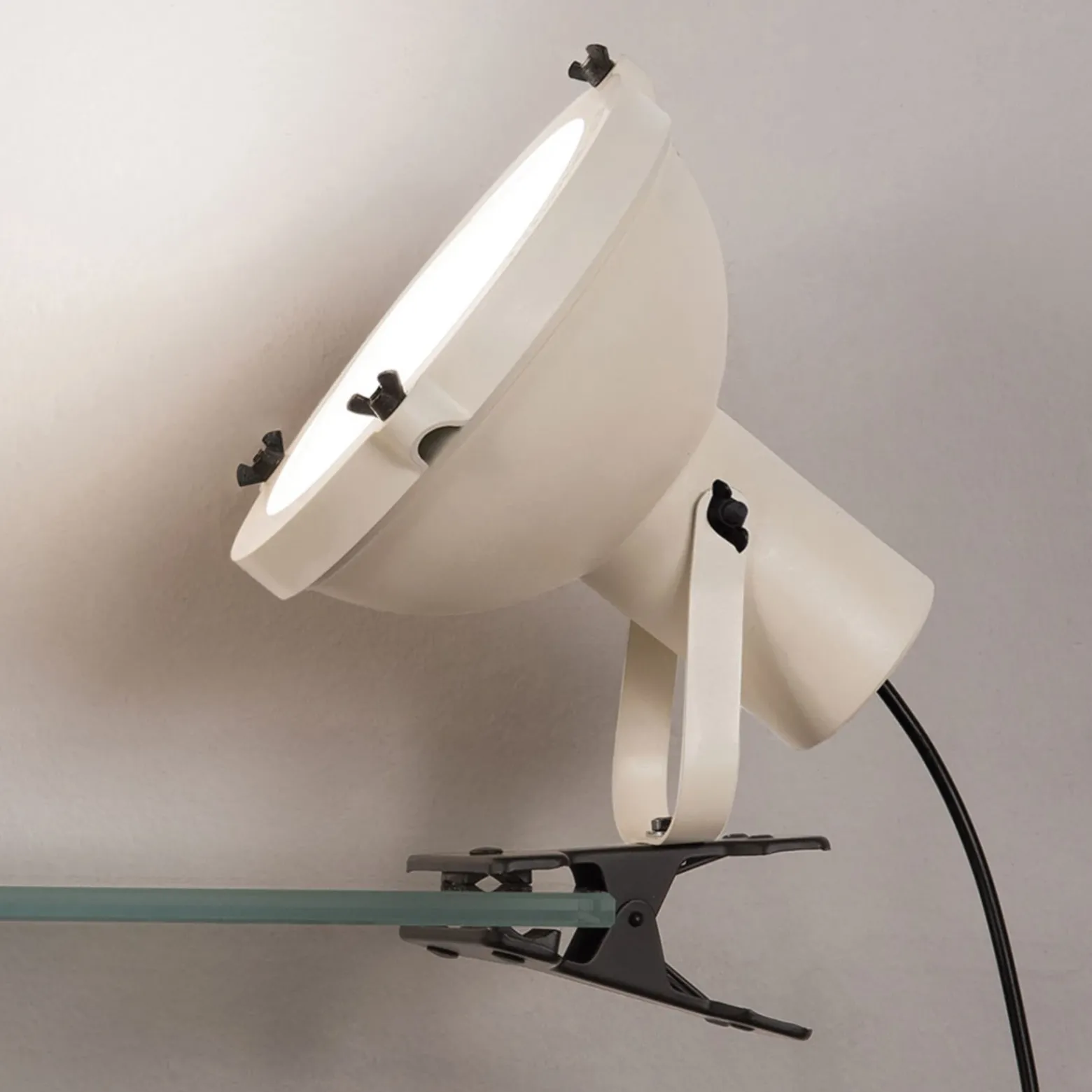 Nemo Projecteur 165 lámpara de pinza, blanco arena