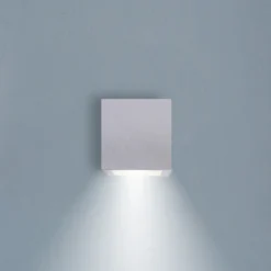 Newgarden Aplique de pared LED recargable Box 8, blanco, 7,5x7,5cm