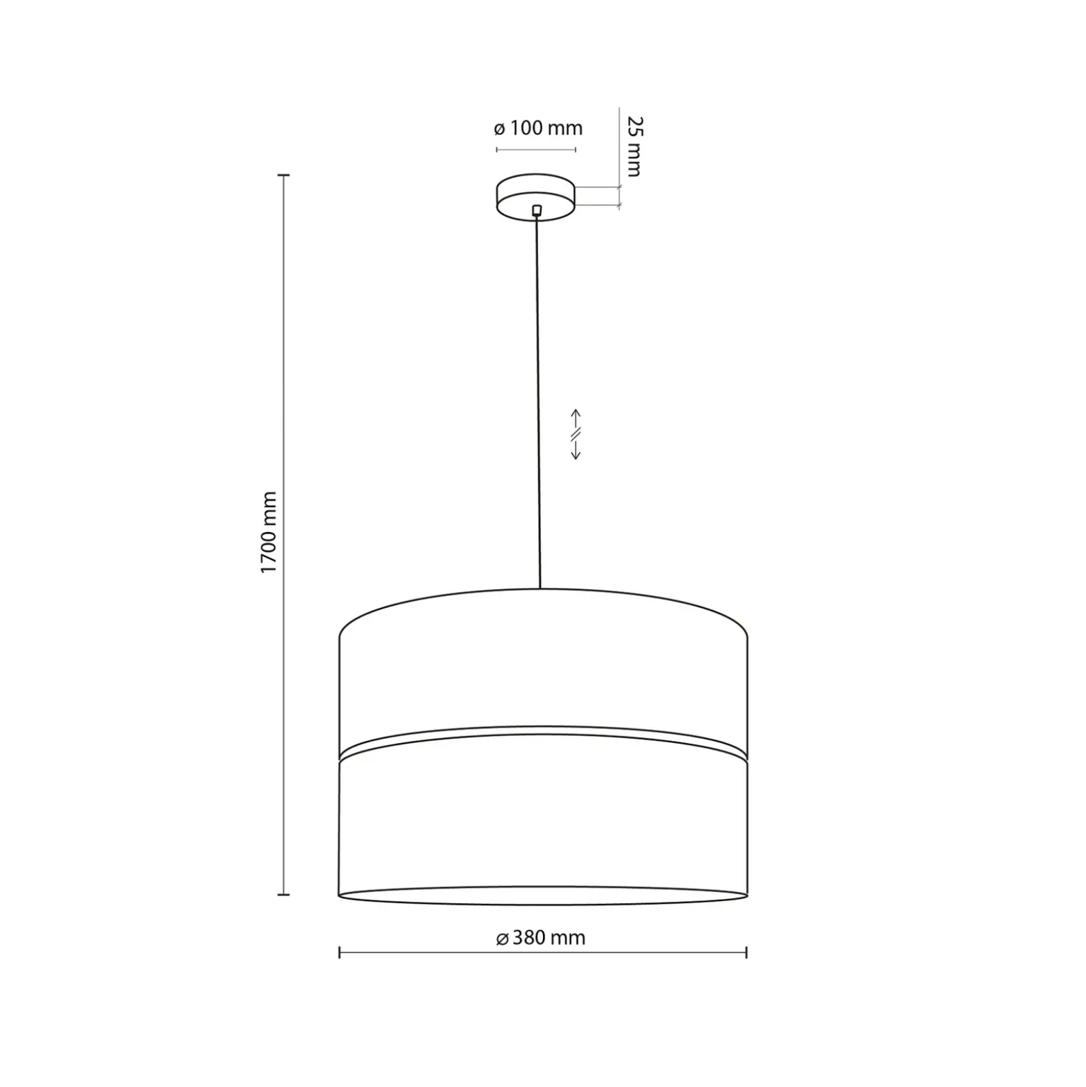 Nicol lámpara colgante, negro/efecto madera, Ø 38 cm, 1 luz, 1 x E27