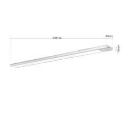 Norman lámpara LED bajo mueble, color plata, batería recargable, sensor,