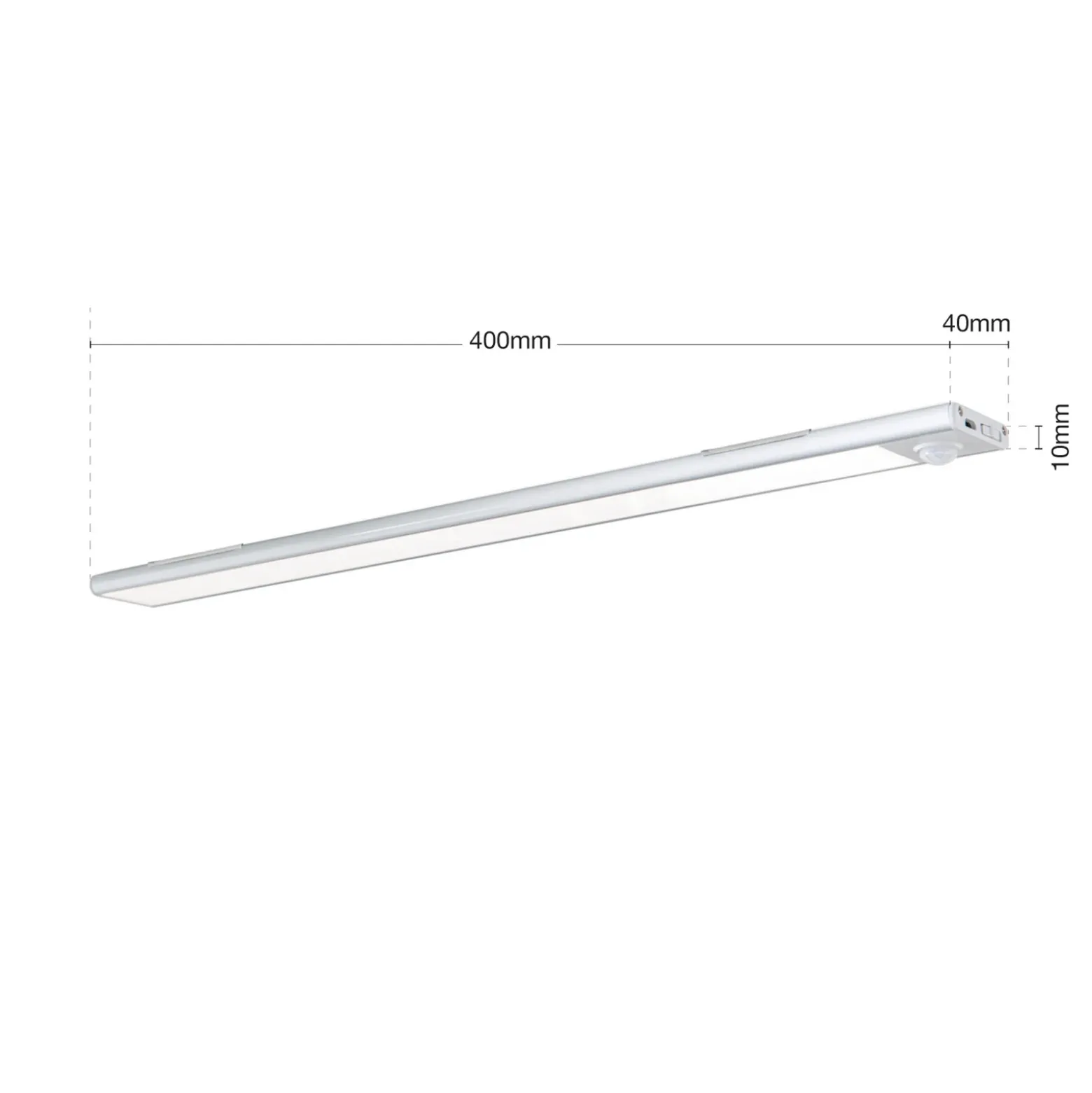 Norman lámpara LED bajo mueble, color plata, batería recargable, sensor,
