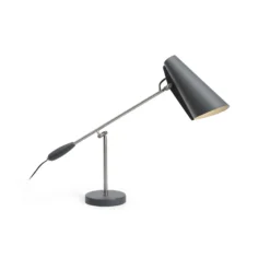 Northern Birdy - lámpara de mesa retro, gris