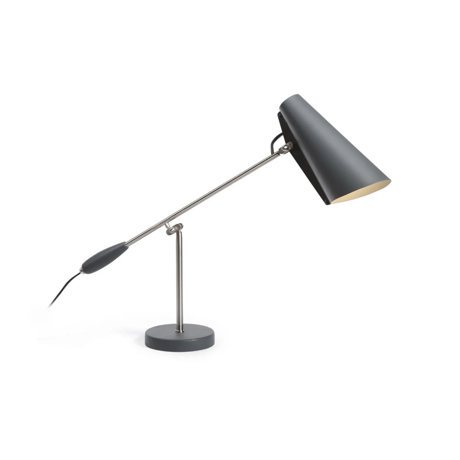 Northern Birdy - lámpara de mesa retro, gris