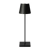 Nuindie tango lámpara de mesa LED recargable, negra, IP20, atenuable
