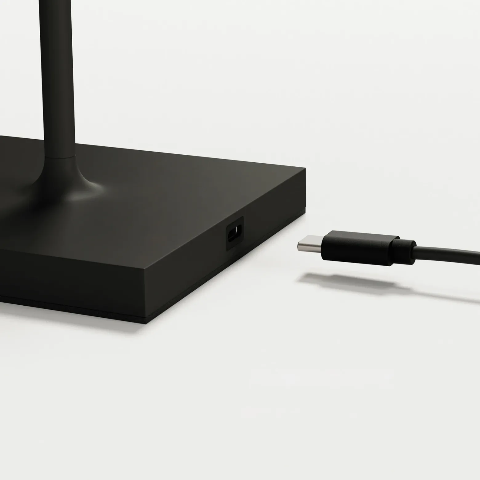 Nuindie tango lámpara de mesa LED recargable, negra, IP20, atenuable