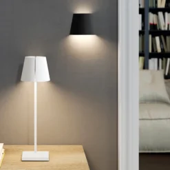 Nuindie tango lámpara de mesa LED recargable, blanca, IP20, atenuable