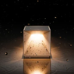 Nutalis lámpara de mesa LED recargable, negro medianoche, IP54, atenuable