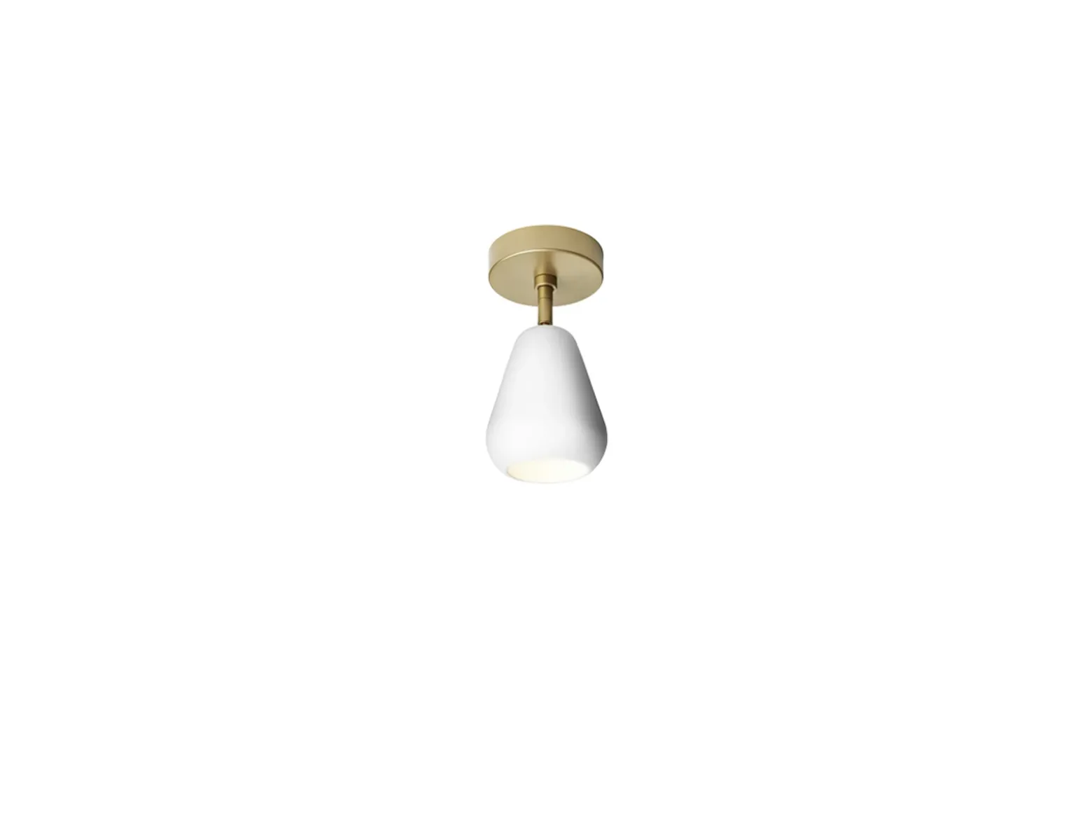 Nuura downlight Foco de techo Anoli Spot Surface Altura 20 cm dorado/blanco