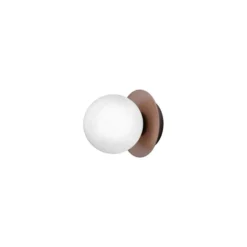 Nuura Liila 1 plafón, Ø 14 cm IP44, bronce/ópalo