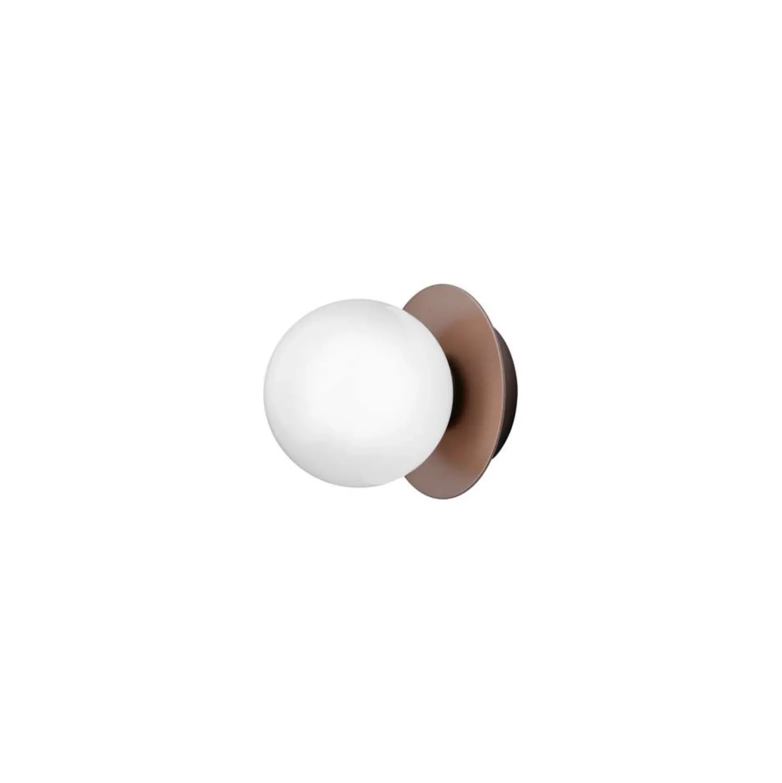 Nuura Liila 1 plafón, Ø 14 cm IP44, bronce/ópalo