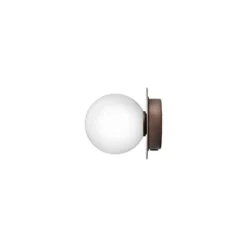 Nuura Liila 1 plafón, Ø 14 cm IP44, bronce/ópalo