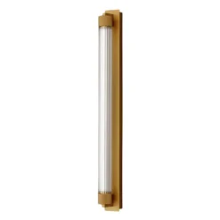 OLEV Aplique de pared LED CHARMER, marrón, metal/vidrio, 2700 K IP44