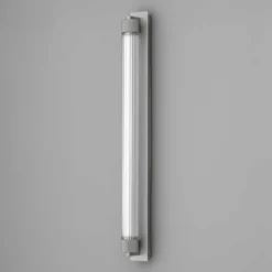 OLEV Aplique de pared LED CHARMER, titanio, metal/vidrio, 2700 K IP44