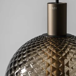 OLEV Lámpara colgante LED BEAM STICK NUANCE BALLOTON marrón Ø 20 cm 927