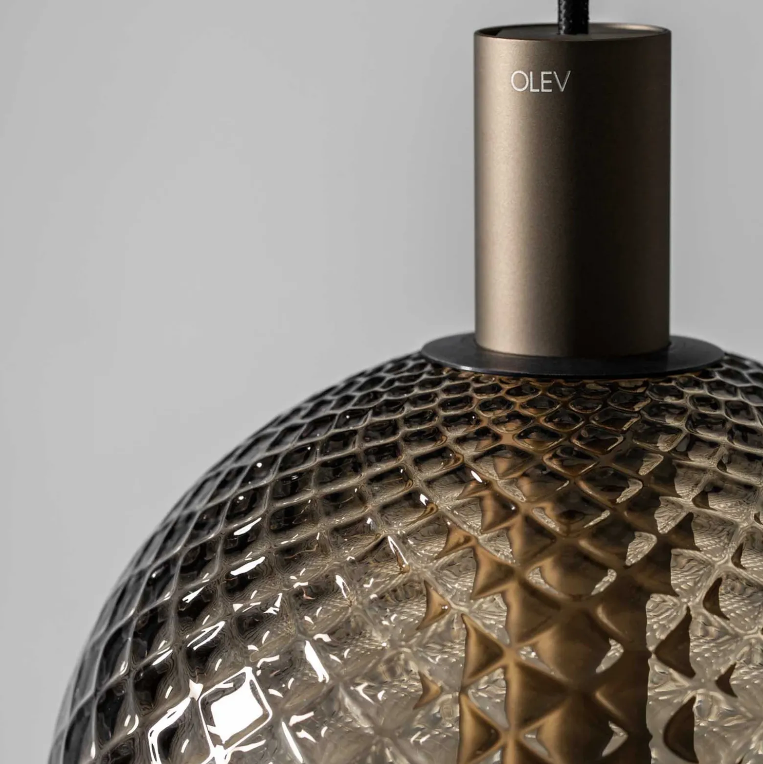 OLEV Lámpara colgante LED BEAM STICK NUANCE BALLOTON marrón Ø 20 cm 927