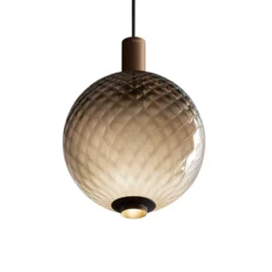 OLEV Lámpara colgante LED BEAM STICK NUANCE BALLOTON marrón Ø 20 cm 927