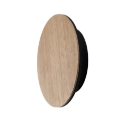 Orios aplique de pared LED, madera, Ø 20 cm, foco indirecto