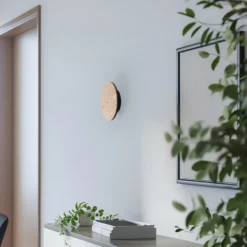 Orios aplique de pared LED, madera, Ø 20 cm, foco indirecto