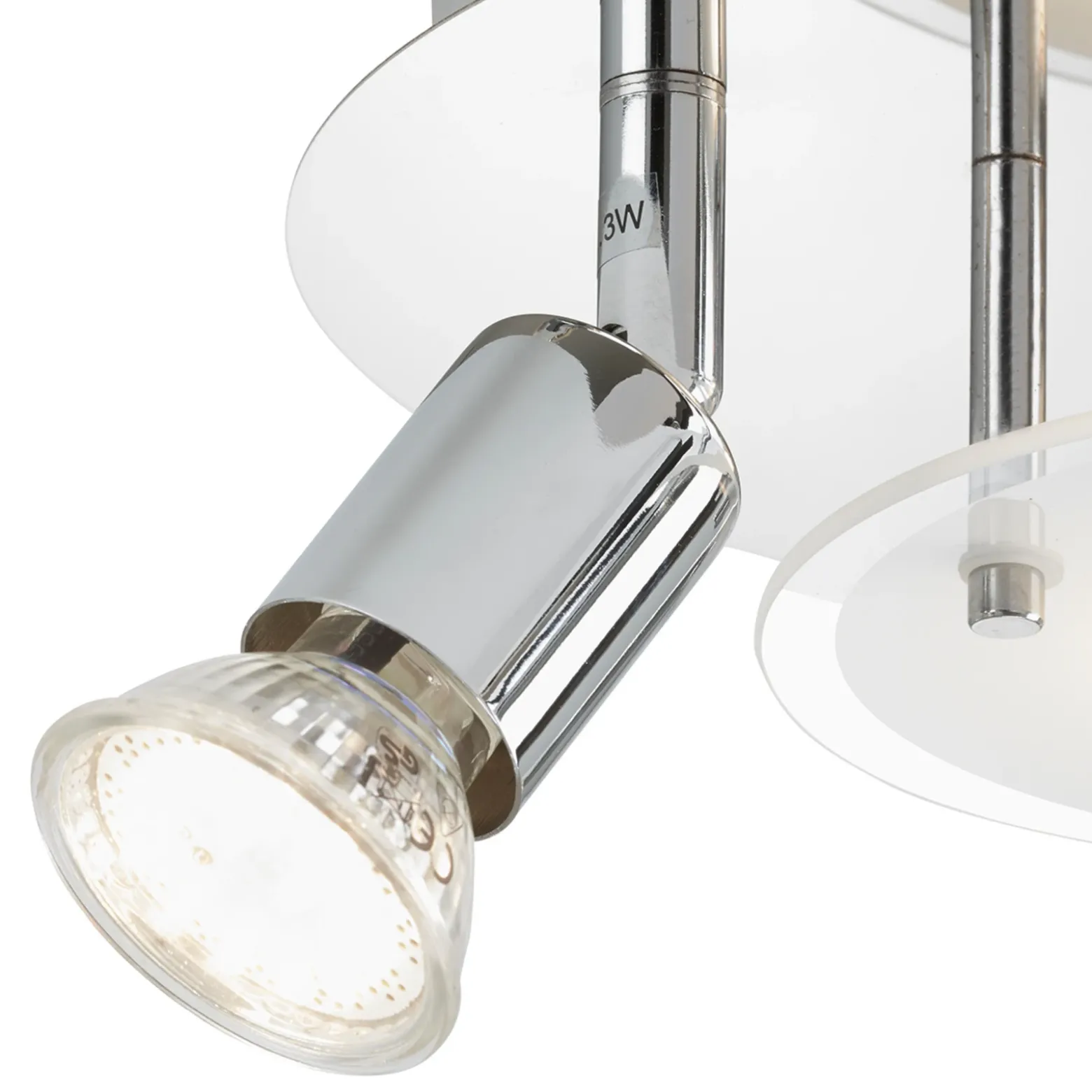 Orna Plafón LED, rondel, 4 luces, cromo