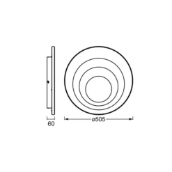 OSRAM LED de techo ORBIS SPIRAL ROUND Ø 52 cm blanco arriba/abajo