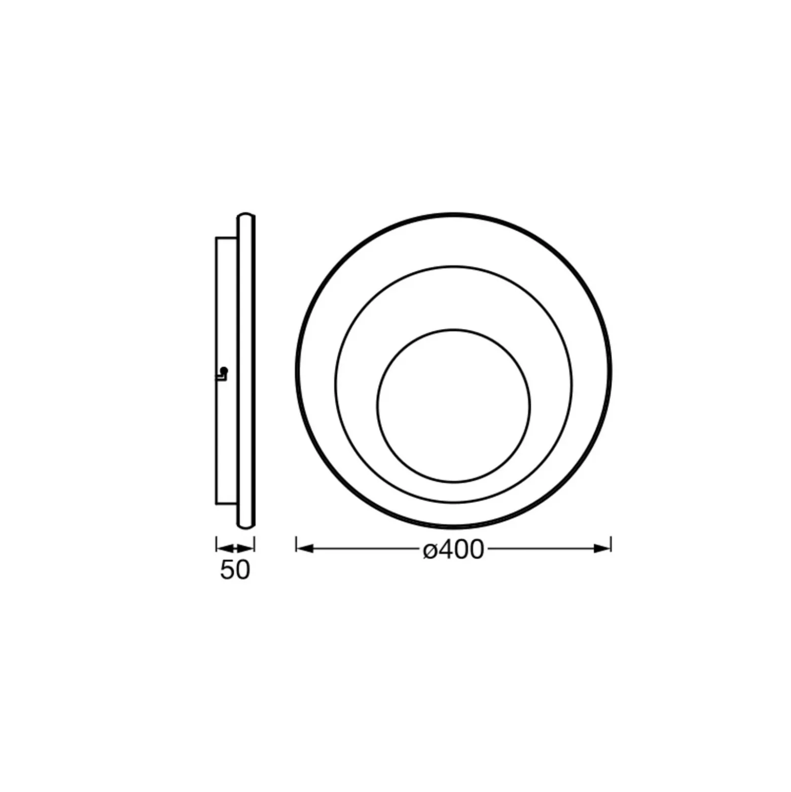 OSRAM LED de techo ORBIS SPIRAL ROUND Ø 40 cm blanco arriba/abajo