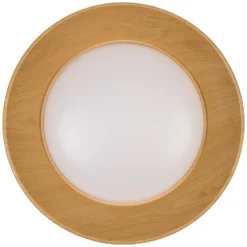 OSRAM LED-lámpara de techo ORBIS ALVA, negro/decoración de madera, Ø 51 cm