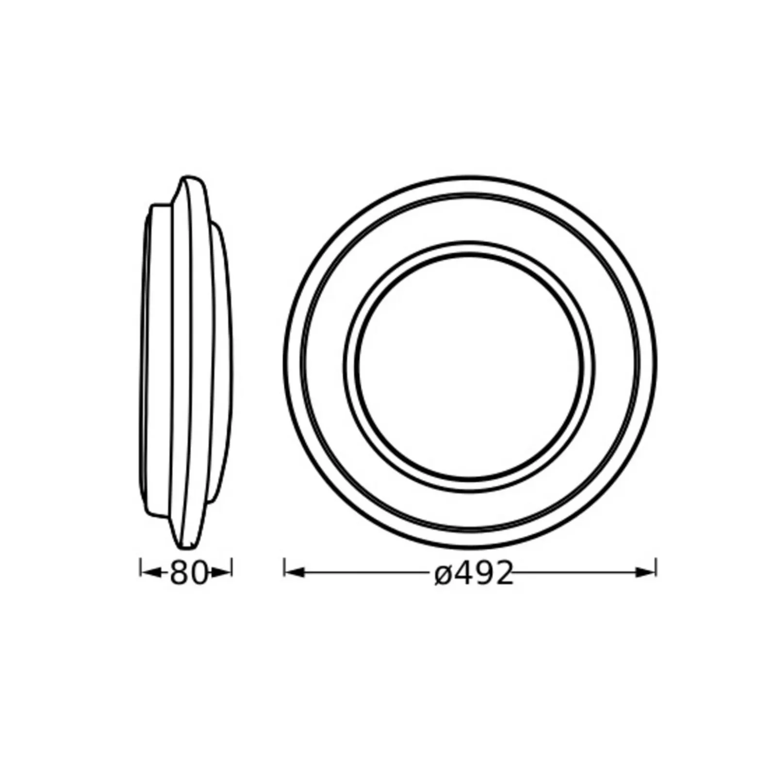 OSRAM ORBIS BERLIN, negro, Ø 49 cm, metal