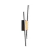 Panagria Aplique de pared LED, negro con detalle de madera