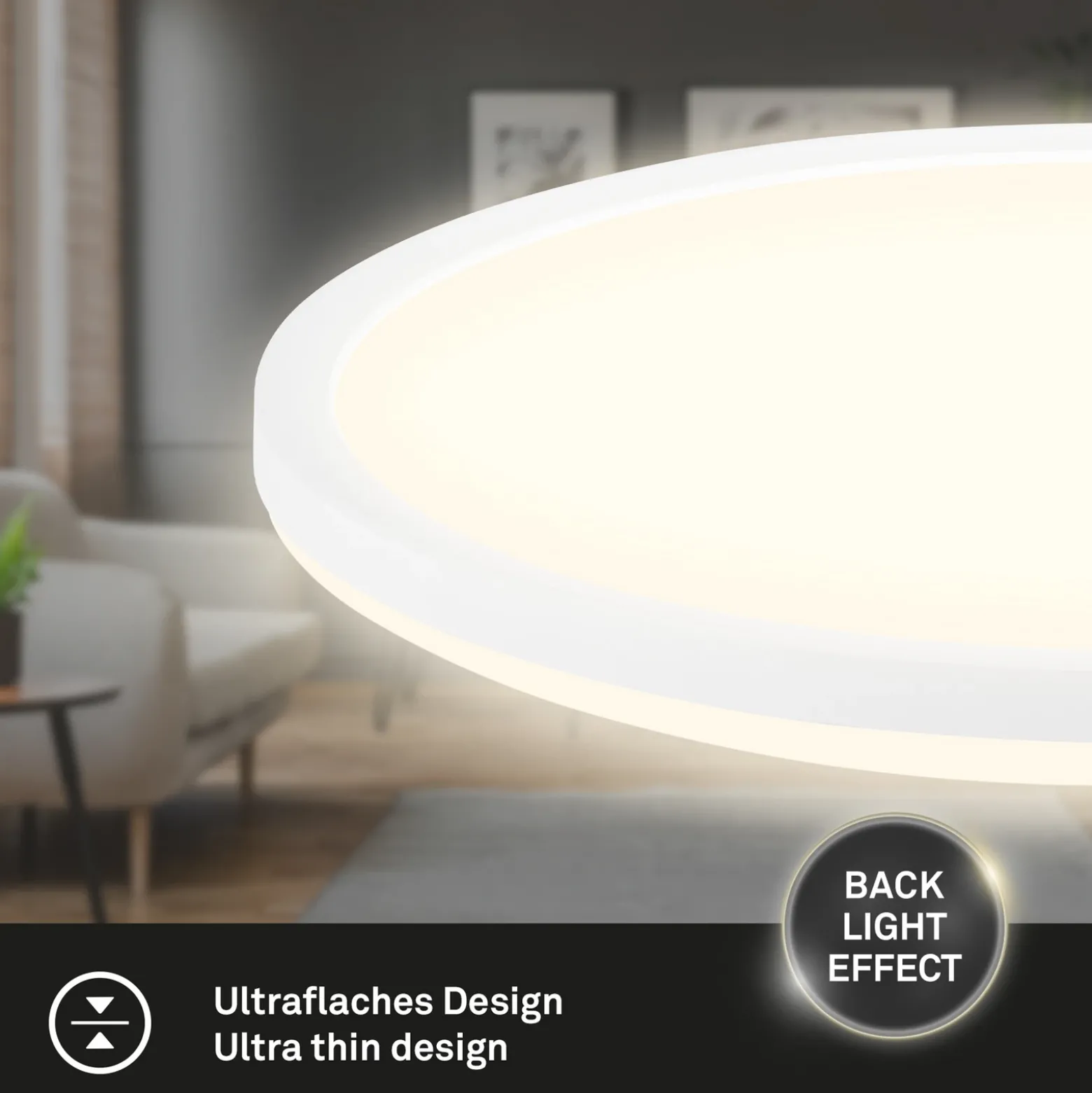 Panel LED 7555 Color de la luz ajustable, Ø 29,3 cm