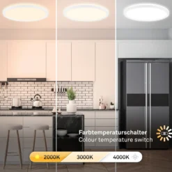 Panel LED 7555 Color de la luz ajustable, Ø 29,3 cm