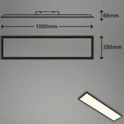 Panel LED de color, atenuable, RGB, CCT, 100x25cm
