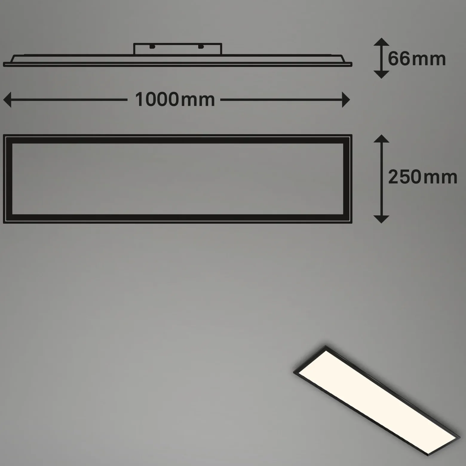 Panel LED de color, atenuable, RGB, CCT, 100x25cm