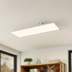 Panel LED de Lindby, 80 x 30 cm, blanco, metal, 4000 K