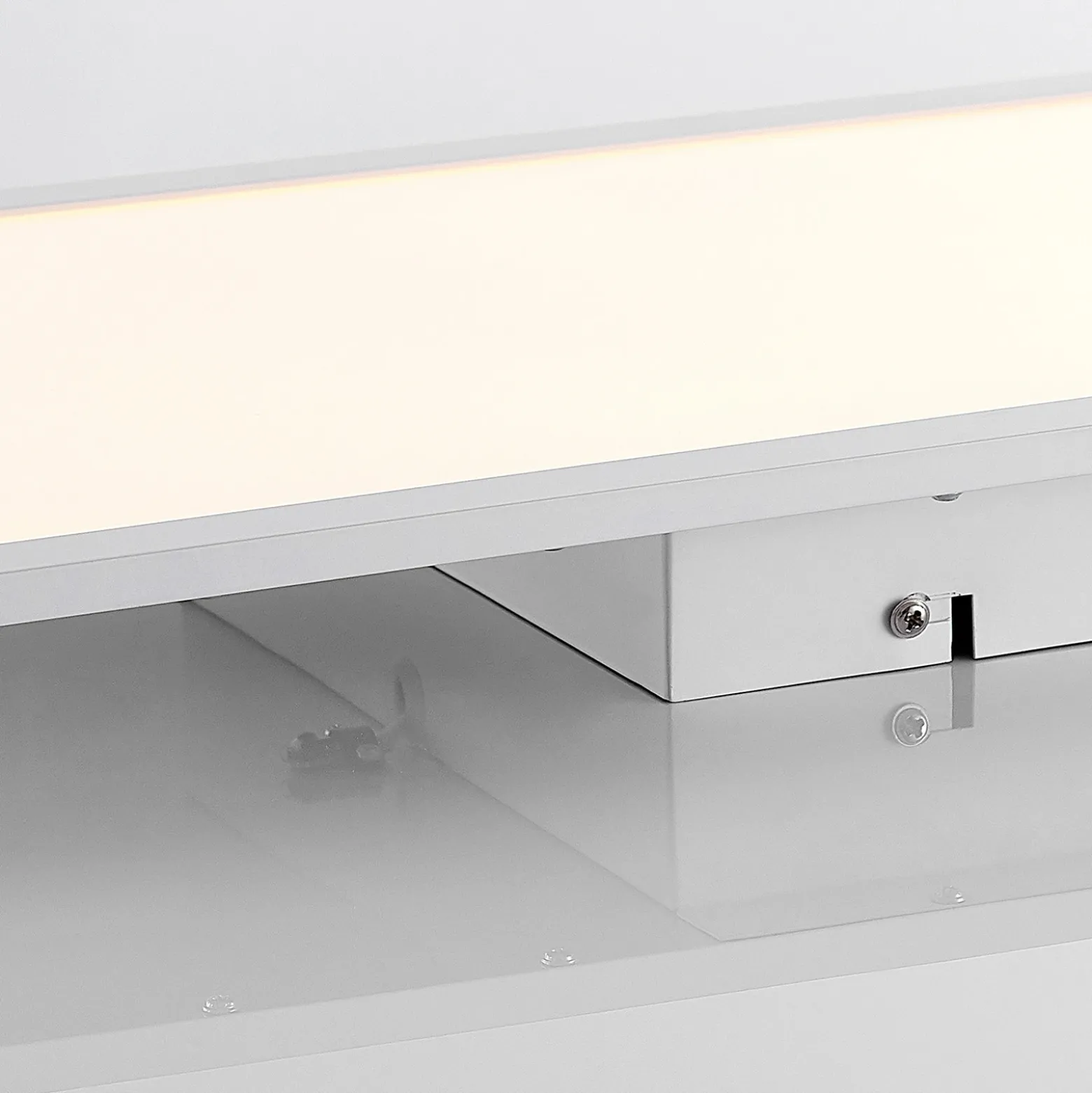 Panel LED de Lindby, 80 x 30 cm, blanco, metal, 4000 K