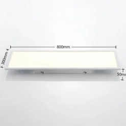 Panel LED de Lindby, 80 x 30 cm, blanco, metal, 4000 K