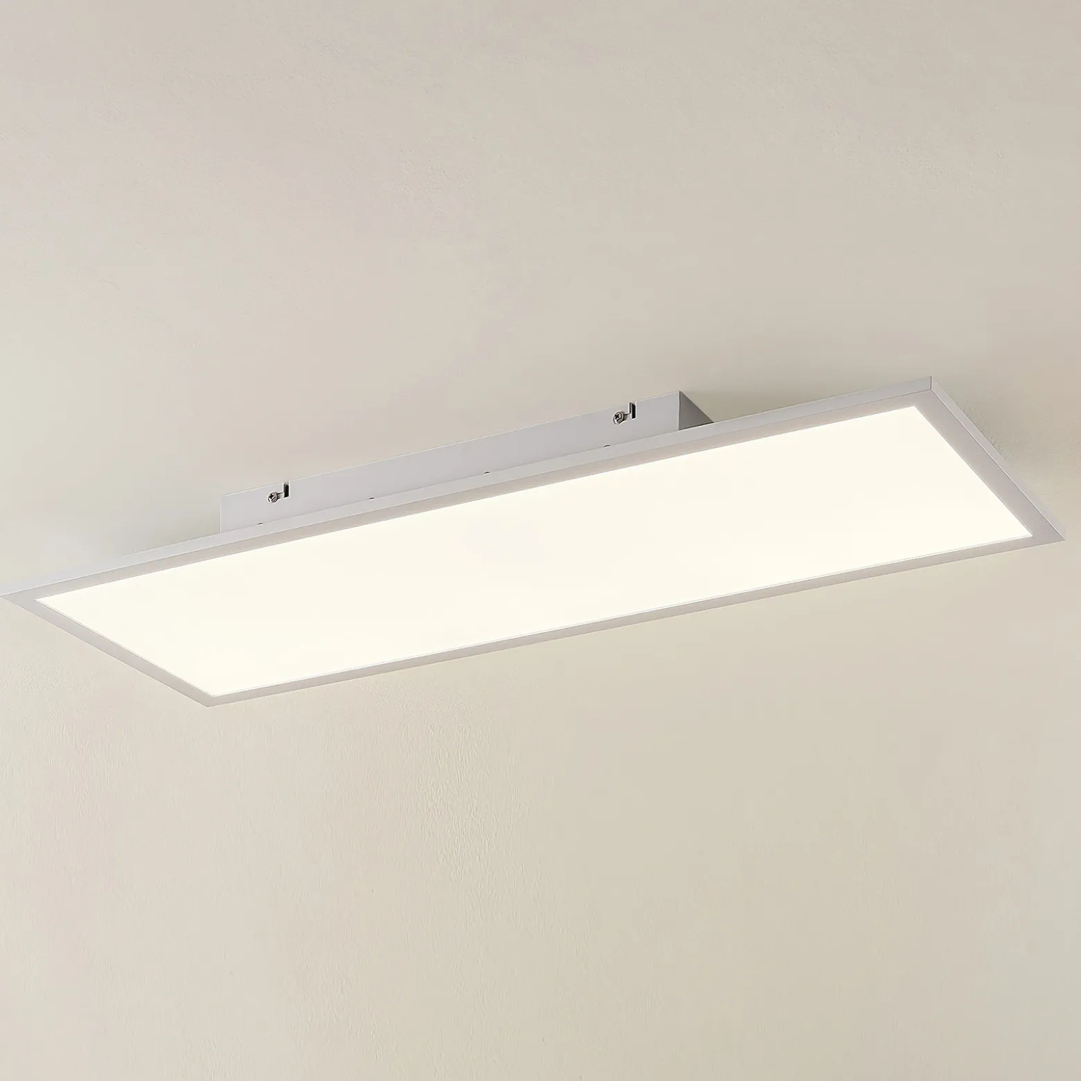Panel LED de Lindby, 80 x 30 cm, blanco, metal, 4000 K