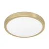 Panel LED de superficie Fueva 5 IP20 830 latón Ø28,5cm