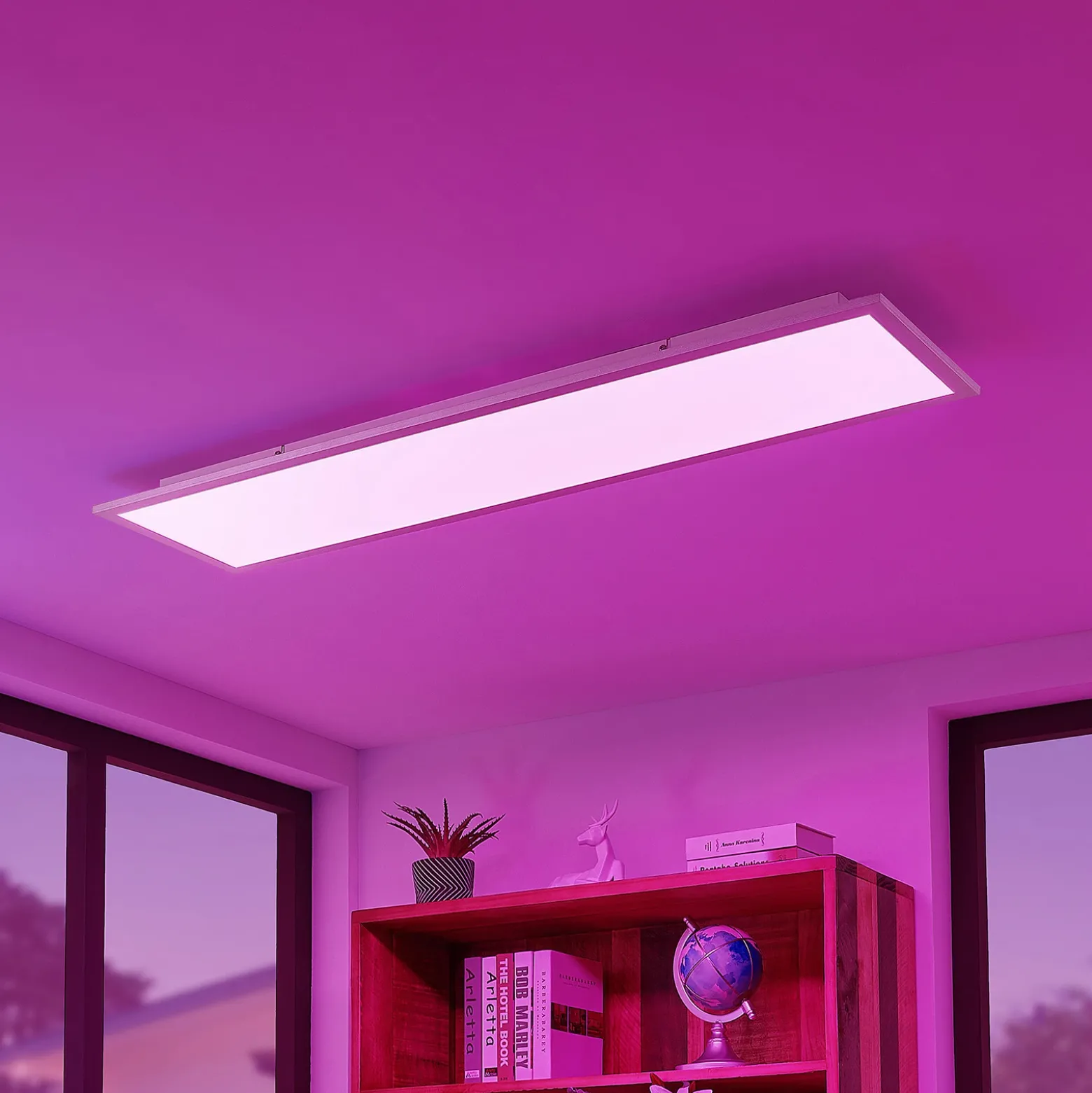 Panel LED de techo Lindby Smart Kjetil 120 x 30 cm Tuya RGB CCT