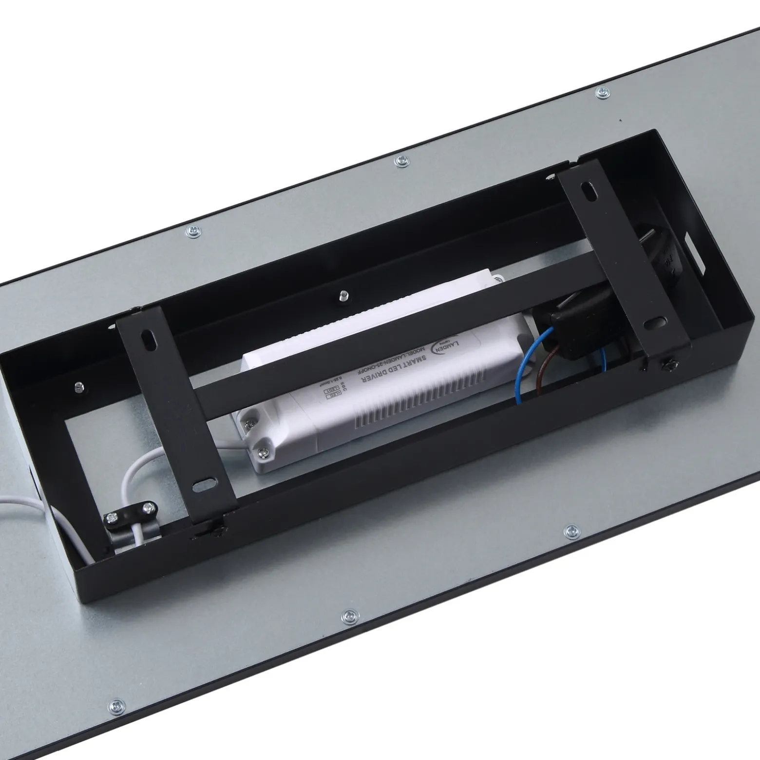 Panel LED Enhife de Lindby, negro, 80 x 20 cm, metal, 4000 K